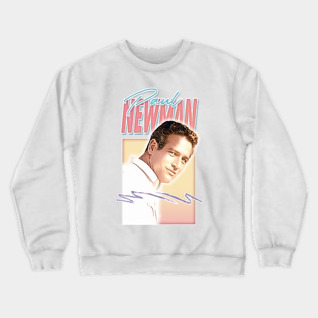 Paul Newman - Retro Aesthetic Style Fan Art Design Crewneck Sweatshirt by DankFutura